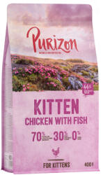Purizon 400 g Purizon Kitten csirke & hal gabonamentes száraz macskatáp rendkívüli árengedménnyel
