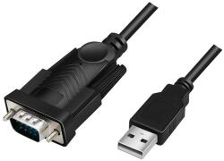 LogiLink AU0048A USB-A Apa - RS232 soros port átalakító Kábel - Fekete 1.5m (AU0048A)
