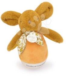 Doudou Iepuraș de pluș Musical Night Light Sand Ocher Doudou et Compagnie cu sunete și sunete albe maro 16 cm de la 0 luni (DC4199)
