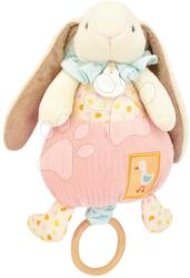 Doudou Iepuraș de pluș cu melodie Lapin Ciboulette Music Box Doudou et Compagnie în ambalaj cadou 20 cm de la 0 luni (DC4210)