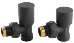  Set Robineti Tur/Retur Radiator Coltari 1/2", Antracit (ZGB31AT)