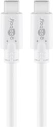 Goobay 67193 USB-C Apa - USB-C Apa 3.2 Adat és Töltőkábel - Fehér 0.5m
