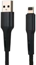 Somostel SMS-BW06 USB-A Apa - Lightning Apa iPhone Töltőkábel - Fekete 1m (25700)