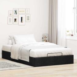 vidaXL Ottomán ágykeret matrac nélkül fkete 120x190 cm szövet (3310863) - pepita