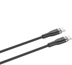 FIXED USB-C Apa - USB-C Apa Töltő Kábel - Fekete 2m (FIXDB-CC2-BK)