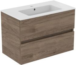Ideal Standard Eurovit+ 80 cm fali szekrény mosdóval, Flint Hickory R0574Y9 (R0574Y9)
