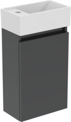 Ideal Standard Eurovit+ 35 cm fali szekrény balos mosdóval, magasfényű sötétszürke R0570TI (R0570TI)