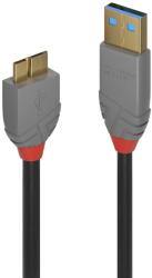 Lindy Anthra Line USB3.0-A Apa - MicroUSB-B Apa Adat- és Töltőkábel 0.5m - Fekete