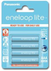 Panasonic ENELOOP LITE elem (AAA, BK-4LCCE/4BE, 1.2V, 550 mAh Ni-MH, 2100 x újratölthető) 4db / csomag (BK4LCCE-4BE)