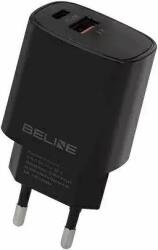 Beline BLN2CB20 USB-C / USB-A Hálózati Töltő Adapter 20W - Fekete (BELI02159)