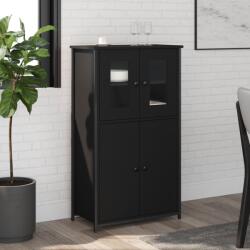 vidaXL fekete szerelt fa magasszekrény 62 x 32 x 106, 5 cm (834205)