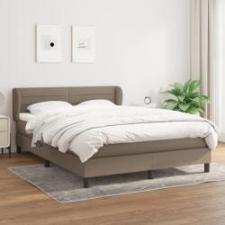 vidaXL tópszínű szövet rugós ágy matraccal 140 x 200 cm (3126329)