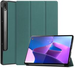 Gigapack Lenovo Tab P12 Pro Tok álló, bőr hatású (aktív FLIP, oldalra nyíló, TRIFOLD asztali tartó funkció) SÖTÉTZÖLD (GP-121297)