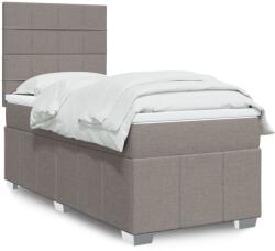 vidaXL tópszínű szövet rugós ágy matraccal 90 x 190 cm (3291527)
