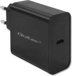 Qoltec 52379 Super Quick 1x USB Type-C Hálózati töltő - Fekete (65W) (52379)