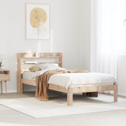 vidaXL tömör fenyőfa ágykeret fejtámlával 90 x 190 cm (3306774)