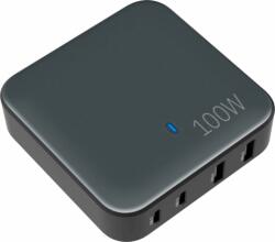 YENKEE YAC 4100 2xUSB-A / 2xUSB-C Hálózati gyorstöltő Adapter 100W - Fekete (YAC 4100)