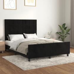 vidaXL fekete bársony ágykeret matrac nélkül 140 x 190 cm (3125753)