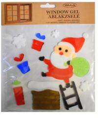 Yala Design Zselés karácsonyi ablakdísz Mikulás a kéménynél 20*20cm (312809)