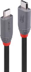 Lindy Anthra Line USB-C Apa - USB-C Apa 4.0 Gen 3x2 Adat és Töltőkábel - Fekete 1.5m (36957)