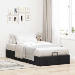 vidaXL Ottomán ágykeret matrac nélkül fekete 90x190 cm szövet (3310842)