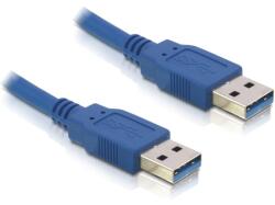 Delock USB-A Apa - USB-A Apa 3.0 összekötő Kábel - Kék 2m