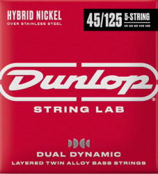 Dunlop DBHYN45125 String Lab Hybrid Nickel Set de 5 corzi pentru bas (DBHYN45125)