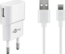 Goobay 45299 USB-C / USB-A Hálozati töltő készlet - Fehér (5W) (45299)