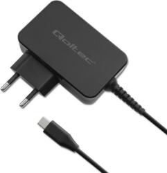 Qoltec 52385 Power Pro USB Type-C GaN Hálózati töltő - Fekete (45W) (52385)