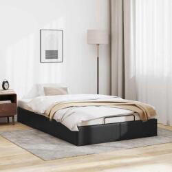 vidaXL Ottomán ágykeret matrac nélkül fekete 120x200 cm műbőr (3310794)