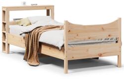 vidaXL tömör fenyőfa ágykeret fejtámlával 90 x 200 cm (3306312)