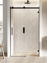 NEW TRENDY Softi X Black zuhanyajtók 110 cm tolható fekete matt/átlátszó üveg EXK-5354 (EXK5354)