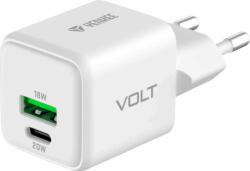 YENKEE YAC G38 Volt GaN 1x USB Type-C / 1x USB Type-A Hálózati töltő - Fehér (20W) (YAC G38)