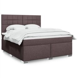 vidaXL sötétbarna szövet rugós ágy matraccal 180 x 200 cm (3292870)