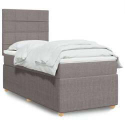 vidaXL tópszínű szövet rugós ágy matraccal 90 x 200 cm (3291943)