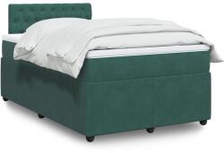 vidaXL sötétzöld bársony rugós ágy matraccal 120x190 cm (3287695)