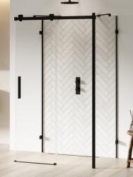 NEW TRENDY Softi X Black zuhanykabin 110x80 cm négyszögletes fekete matt/átlátszó üveg EXK-5432 (EXK5432)