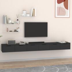 vidaXL 2 db fekete szerelt fa faliszekrény 102 x 30 x 20 cm (3115901)
