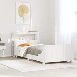 vidaXL fehér tömör fenyőfa ágy matrac nélkül 100 x 200 cm (3306466)