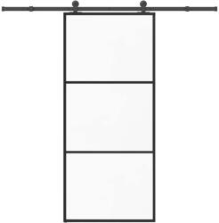 vidaXL ESG üveg és alumínium tolóajtó fémszerelvény-szettel 90x205 cm (3332807)