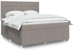 vidaXL tópszínű szövet rugós ágy matraccal 180 x 200 cm (3294051)