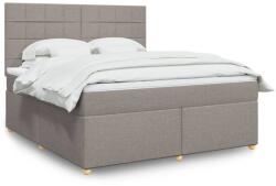 vidaXL tópszínű szövet rugós ágy matraccal 180 x 200 cm (3293663)