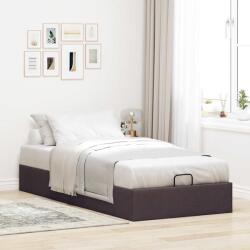 vidaXL Ottomán sötétbarna szövet ágykeret matrac nélkül 90x200 cm (3310850) - vidaxl
