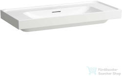 Laufen MEDA 100x46 cm-es falra/bútorra szerelhető, csiszolt aljú mosdó csaplyuk nélkül, matt fehér H8161197571091 (H8161197571091)
