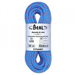 Beal dupla kötél teljes impregnálással Golden Dry Rando 8 mm 20 m, kék