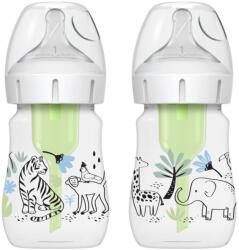 Dr. Brown's DR. BROWN'S Anti-colic Wide Neck Džungle cumisüveg 150ml, 2db (WB52014)