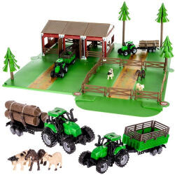 Kruzzel Játékfarm állatokkal + 2 db traktorral