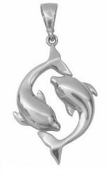  Páros delfin medál, arany ékszer