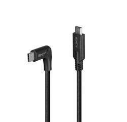 Lindy Cablu USB 3.2-C la USB type C drept/unghi 90 grade 0.5m, Lindy L32017 (L32017)