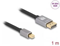 Delock Cablu mini Displayport la Displayport 8K60Hz/4K240Hz 1m Negru/Argintiu, Delock 81091 (81091)